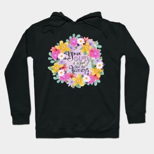Your Glory is Higher than the Heavens Inspirational Bible Quote | Cherie's Art(c)2021 Hoodie
